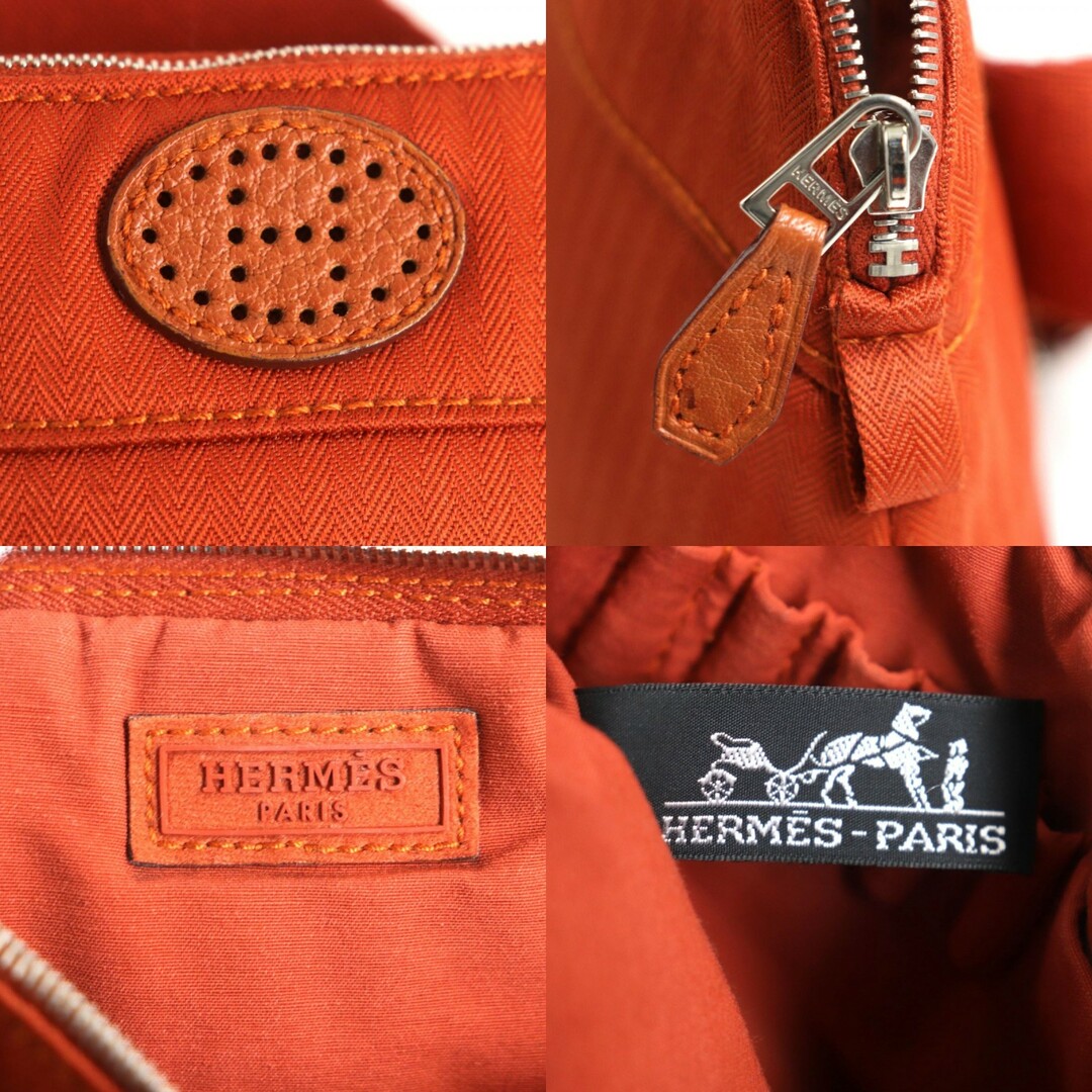 Hermes(エルメス)の美品▼エルメス ボリード サンチュール Hロゴ パンチング レザー使 ゴルフ ウエストバッグ オレンジ 仏製 メンズ ティー＆マーカー付 メンズのバッグ(ウエストポーチ)の商品写真