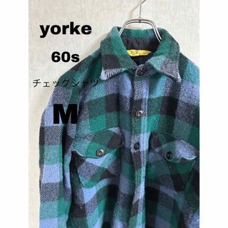 ウールリッチ(WOOLRICH)の【訳アリ品】yorke 60s ウールチェックシャツ M バッファローチェック(シャツ)