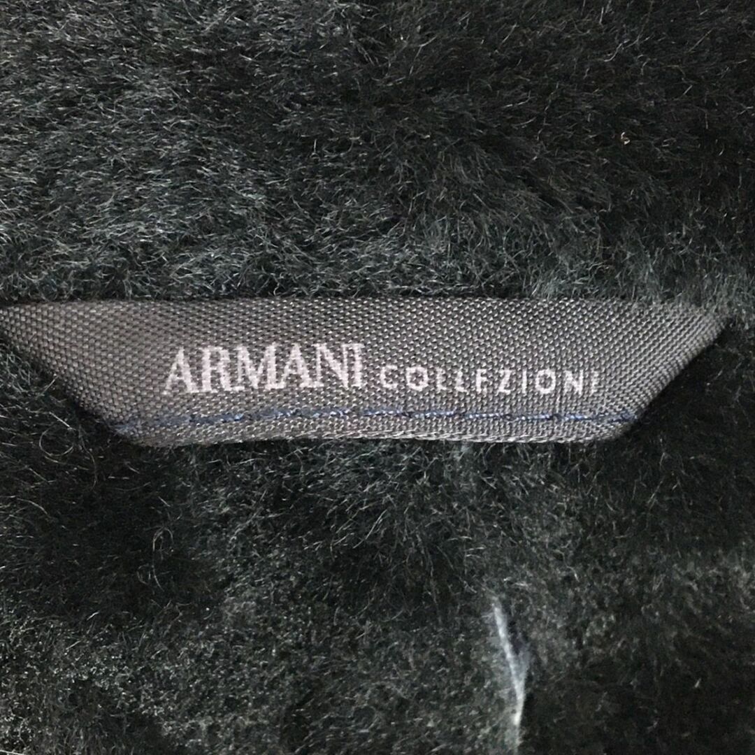 ARMANI COLLEZIONI(アルマーニ コレツィオーニ)の良品▼ARMANI COLLEZIONI アルマーニコレッツォーニ WZIP ムートンコート ブラック EU48/USA38 メンズ 正規品 メンズのジャケット/アウター(その他)の商品写真