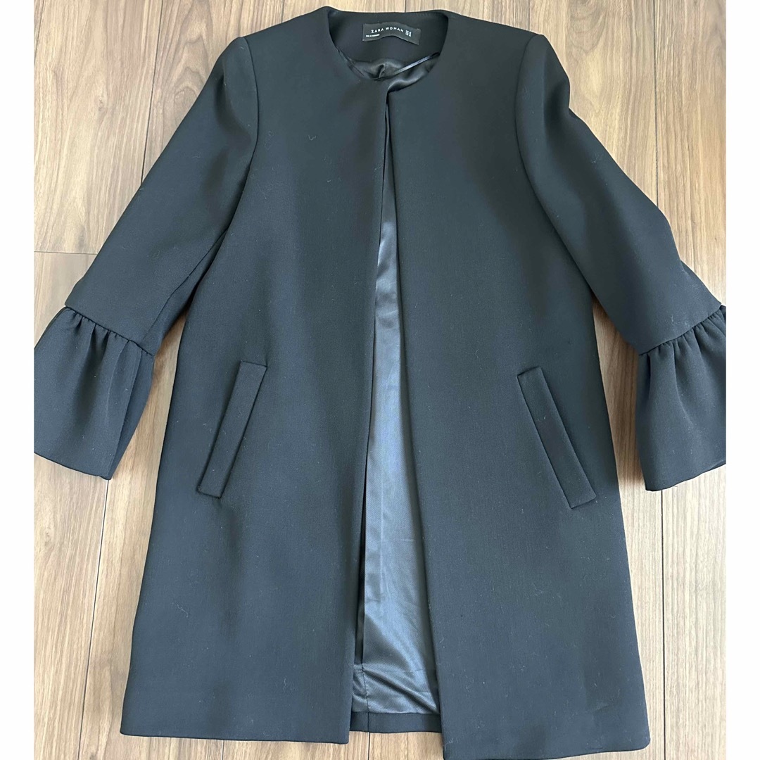 ZARA(ザラ)のZARA  ジャケット　ブラック レディースのジャケット/アウター(ノーカラージャケット)の商品写真