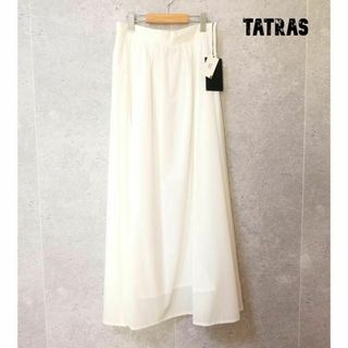 タトラス(TATRAS)の新品 未使用 TATRAS ナイロン系 マキシ丈 イージーフレアスカート(ロングスカート)