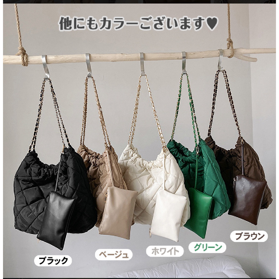 キルティングナイロンバッグ レディースバッグ 韓国女子おしゃれ レディースのバッグ(トートバッグ)の商品写真
