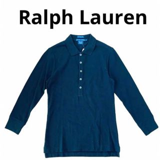 ラルフローレン(Ralph Lauren)の＊ラルフローレン　ポロシャツ　長袖　ポロラルフローレン　ブラック　レディース　S(ポロシャツ)