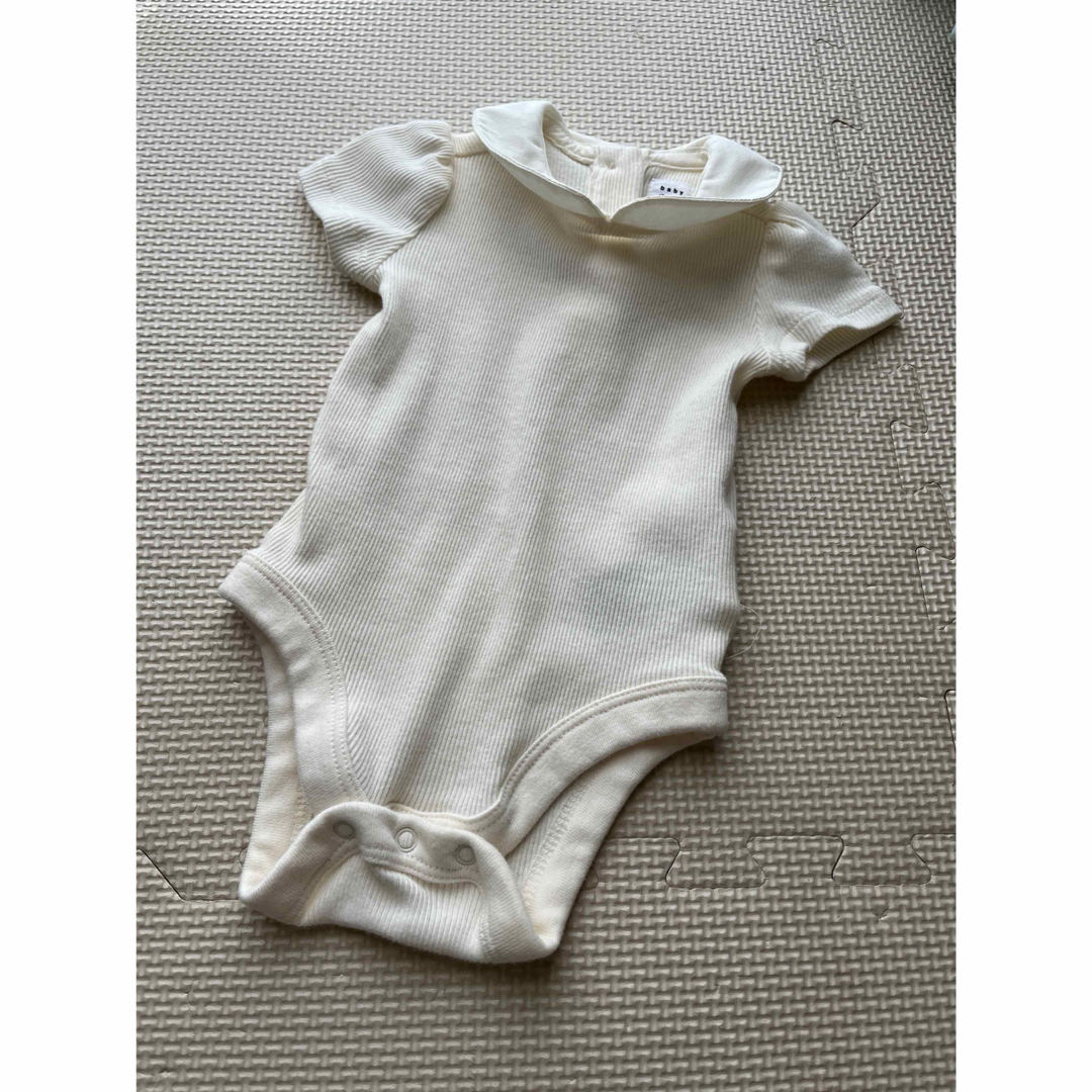 babyGAP(ベビーギャップ)のbabyGAP デニムサロペット & 襟付きボディスーツ 3-6months キッズ/ベビー/マタニティのベビー服(~85cm)(カバーオール)の商品写真