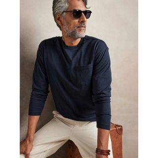 バナナリパブリック(Banana Republic)のBANANA REPUBLIC スーピマコットン ボクシーtシャツ(Tシャツ/カットソー(七分/長袖))