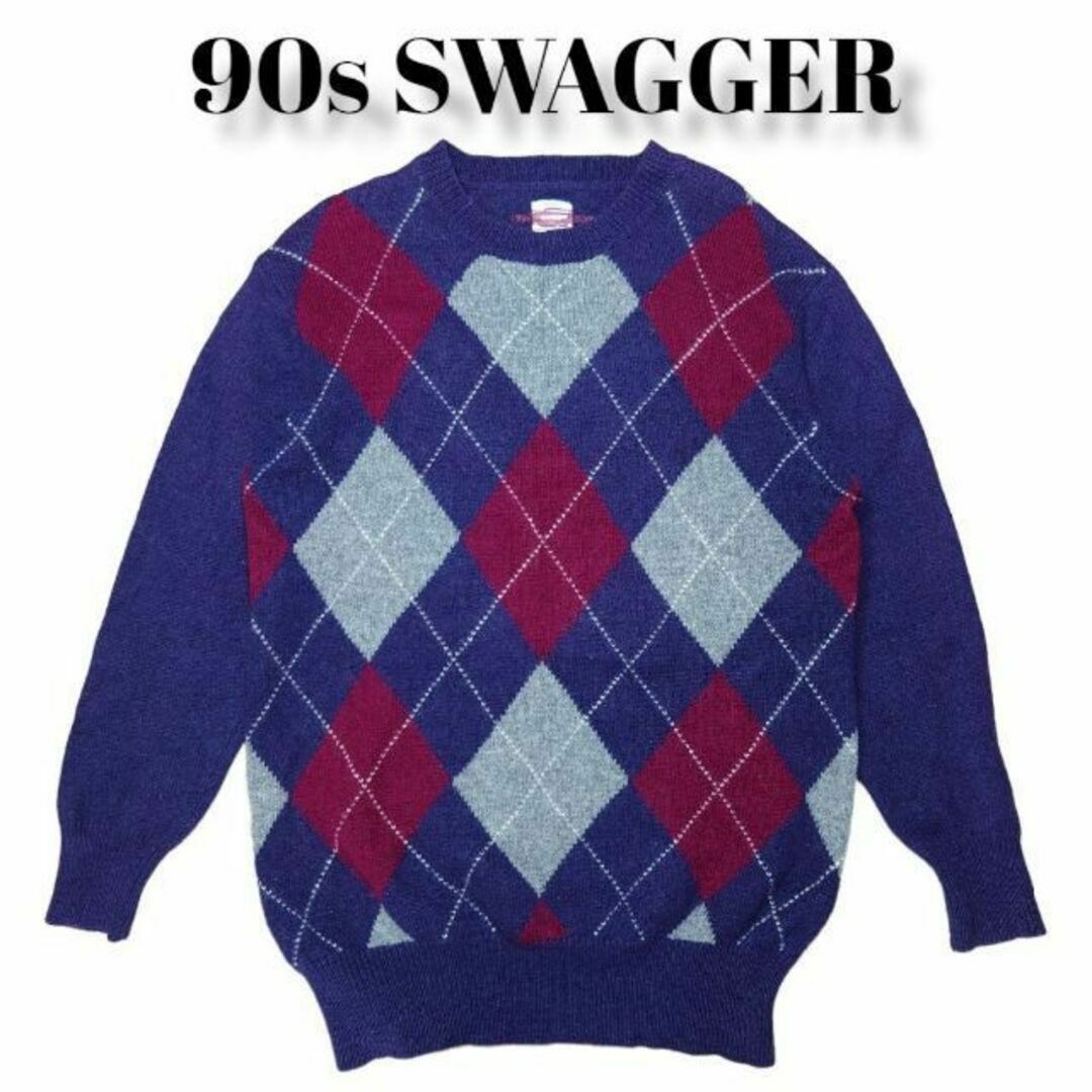 SWAGGER(スワッガー)の90s 00s SWAGGER アーガイル柄 ニットセーター スワッガー 古着 メンズのトップス(ニット/セーター)の商品写真