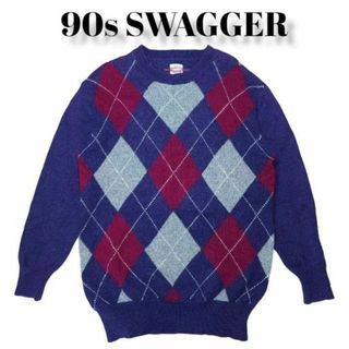 スワッガー(SWAGGER)の90s 00s SWAGGER アーガイル柄 ニットセーター スワッガー 古着(ニット/セーター)