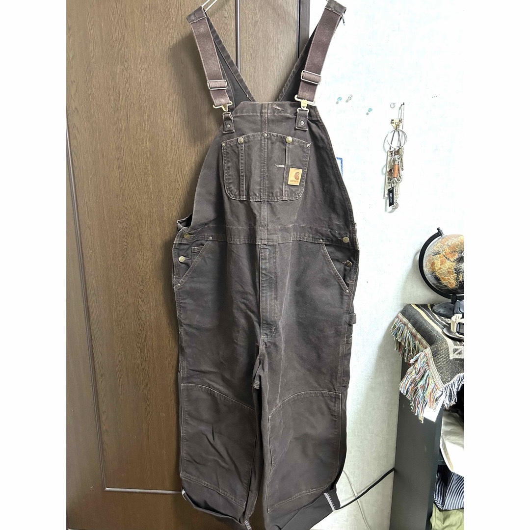 carhartt カーハート ダック地オーバーオール ブラウン 46×30 古着