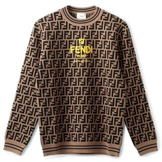 FENDI - フェンディ FENDI 【大人もOK】キッズ セーター クルーネック 長袖 ロゴ ニット ズッカ柄 2024年春夏新作 JUG159 AEYD F15B6