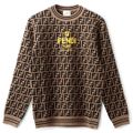 FENDI 【大人もOK】キッズ セーター クルーネック 長袖 ロゴ ニット