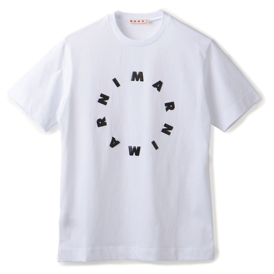 Marni(マルニ)のマルニ MARNI 【大人もOK】キッズ Tシャツ サークルロゴ 半袖 クルーネック ショートスリーブシャツ 2024年春夏新作 M01069 M00L9 0M100 キッズ/ベビー/マタニティのキッズ服女の子用(90cm~)(Tシャツ/カットソー)の商品写真