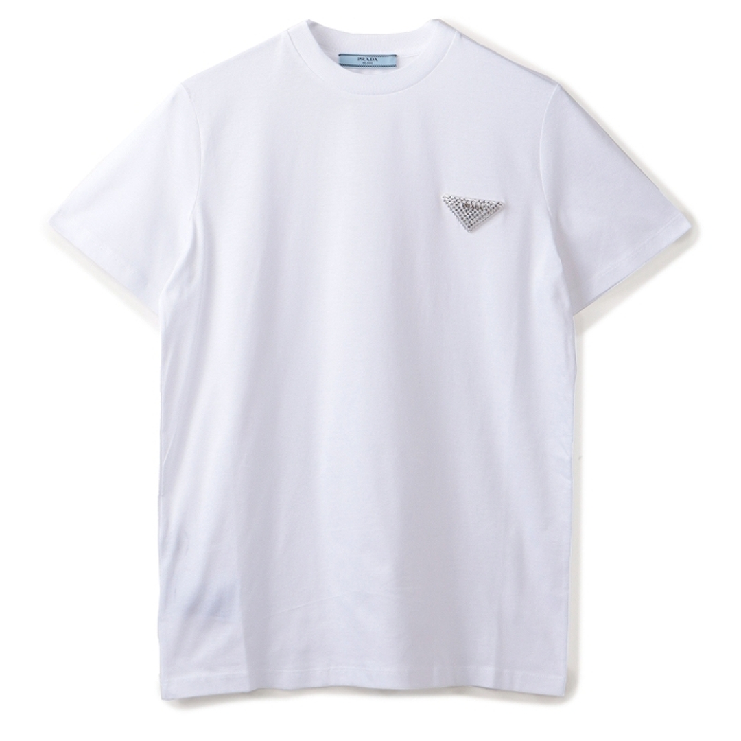 PRADA - プラダ PRADA Tシャツ ラインストーン 三角ロゴ PRADA - プラダ PRADA Tシャツ ラインストーン 三角ロゴ