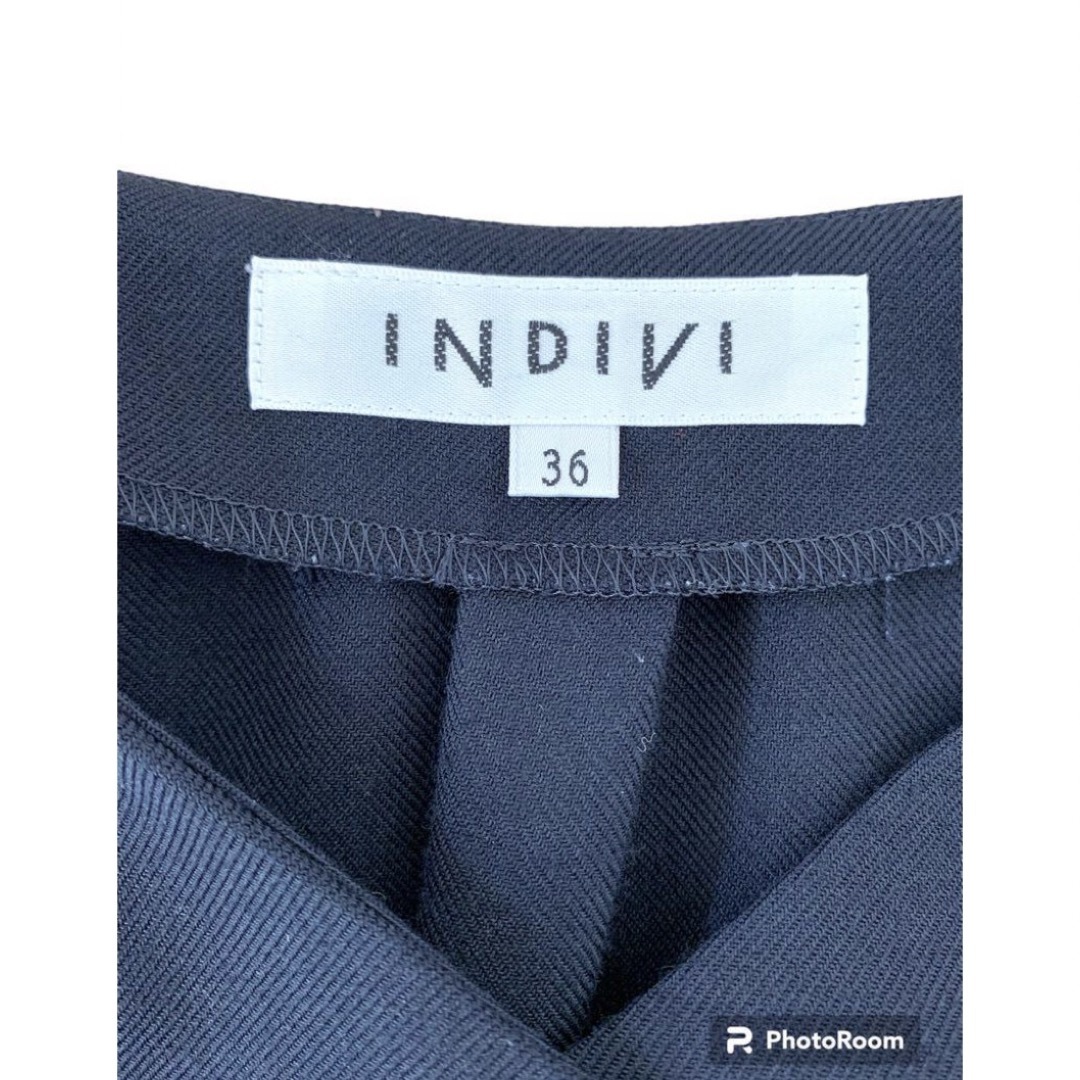 INDIVI(インディヴィ)の【美品】INDIVI インディヴィ　ブラウス　シャツ　黒　長袖　レディース　M レディースのトップス(シャツ/ブラウス(長袖/七分))の商品写真