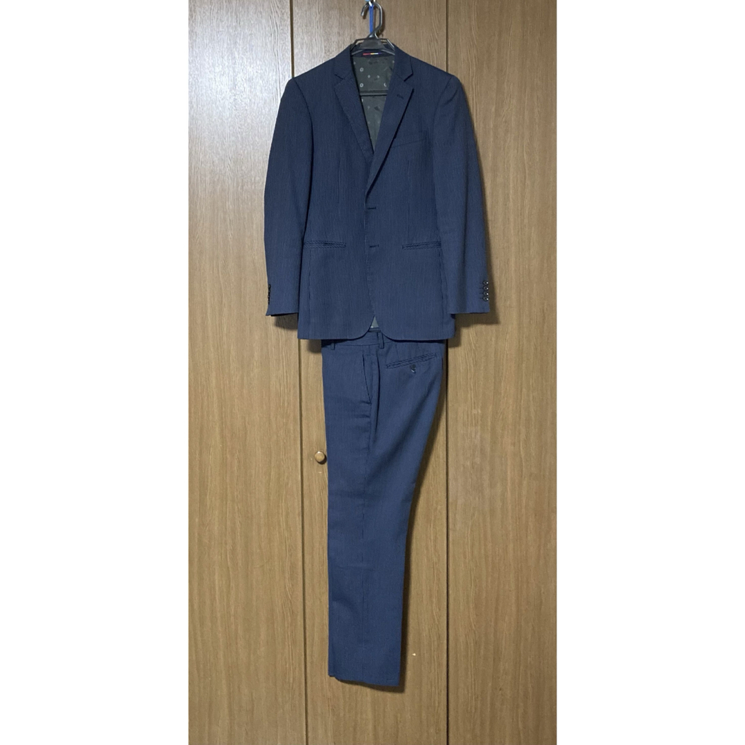 ORIHICA(オリヒカ)のスーツY6ネイビーストライプ総裏 メンズのスーツ(セットアップ)の商品写真