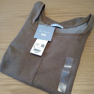 ユニクロ(UNIQLO)のユニクロ マメクロゴウチ ヒートテックウールブレンド Tシャツ  Lサイズ裏起毛(Tシャツ(長袖/七分))