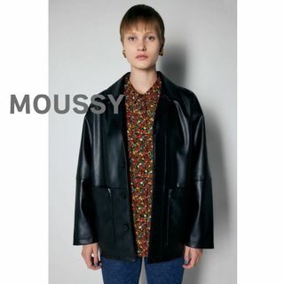 マウジー(moussy)の☆AAA様専用☆MOUSSY テーラードジャケット　フェイクレザー　ブラック　黒(テーラードジャケット)