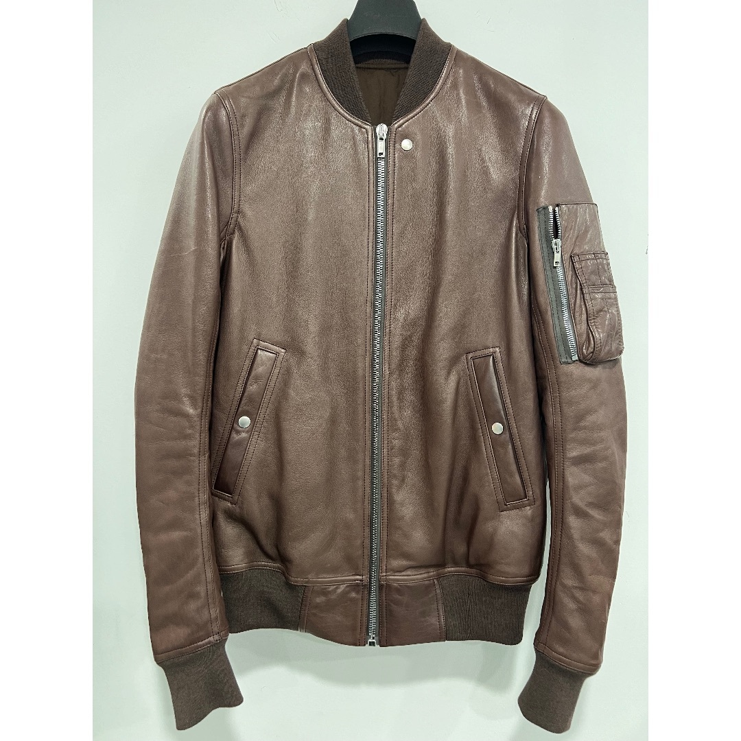 レザージャケット Rick Owens - RICK OWENS CLASSIC FLIGHT BOMBER LEATHER