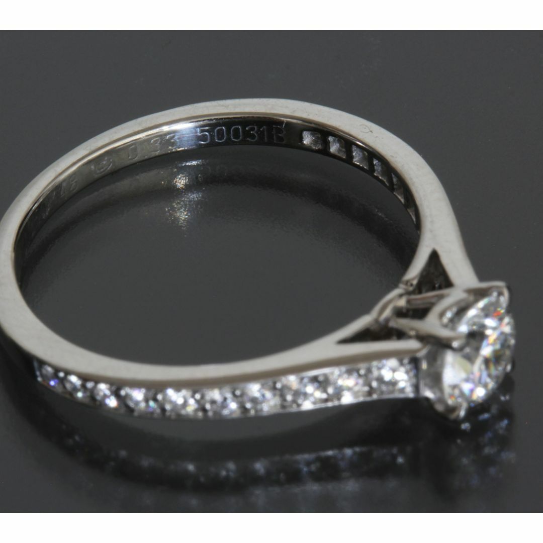 Cartier(カルティエ)のカルティエ リング ダイヤ 0.33ct VVS1 8号 pt950 ギャラ鑑 レディースのアクセサリー(リング(指輪))の商品写真
