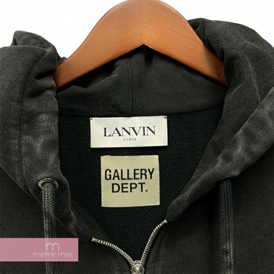 Ray-Ban(レイバン)のGALLERY DEPT.×LANVIN 2022SS Zip Up Hoodie RM-JAG038-4825-P22 ギャラリーデプト×ランバン ジップアップフーディ ジップアップパーカー ペンキ加工 メタルチャーム ロゴ刺繍 ヴィンテージ加工 チャコールグレー サイズS 【240225】【新古品】【me04】 メンズのトップス(パーカー)の商品写真