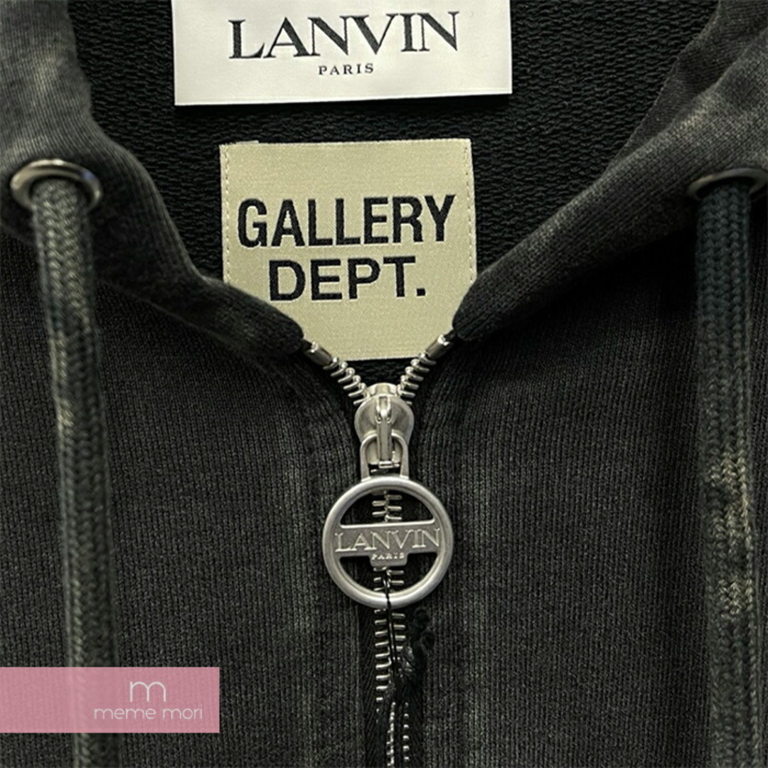 Ray-Ban(レイバン)のGALLERY DEPT.×LANVIN 2022SS Zip Up Hoodie RM-JAG038-4825-P22 ギャラリーデプト×ランバン ジップアップフーディ ジップアップパーカー ペンキ加工 メタルチャーム ロゴ刺繍 ヴィンテージ加工 チャコールグレー サイズS 【240225】【新古品】【me04】 メンズのトップス(パーカー)の商品写真