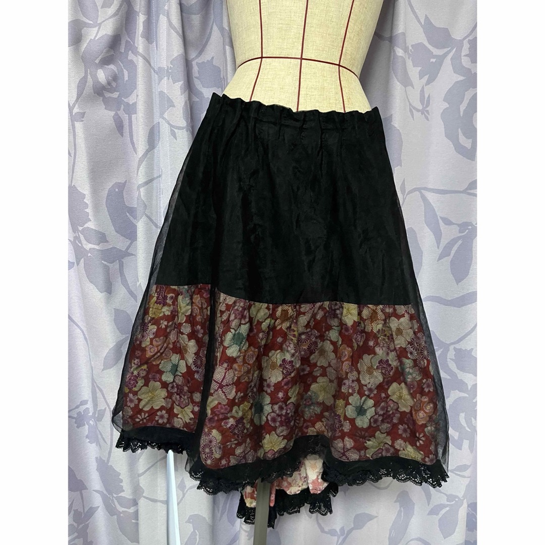 h.naoto - □美品!gouk変形レーススカート レディース 和柄 h.naoto - □美品!gouk変形レーススカート レディース 和柄