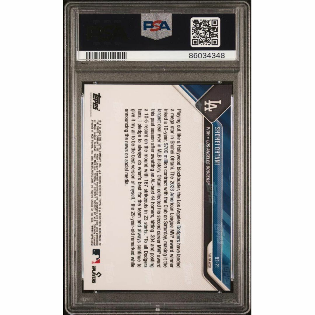 TOPPS NOW ドジャース トップス OS-21 PSA10 大谷翔平の通販 by