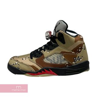 ナイキ(NIKE)のSupreme×NIKE 2015AW AIR JORDAN 5 RETRO Desert Camo 824371-201 シュプリーム×ナイキ エアジョーダン5 デザートカモ ハイカット スニーカー ベージュ サイズUS10.5(28.5cm) 【240224】【新古品】【me04】(スニーカー)