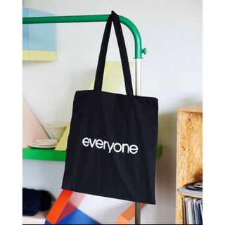 everyone nylon logo tote bag (BLACK)