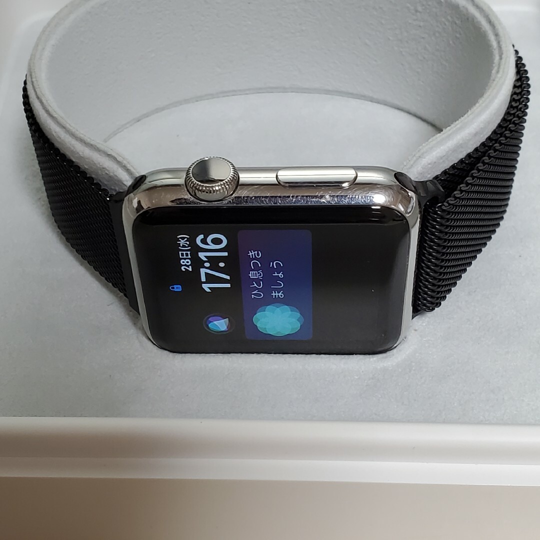 Apple Watch(アップルウォッチ)のApple Watch 初代 ステンレススチールケース 42mm スマホ/家電/カメラのスマートフォン/携帯電話(その他)の商品写真