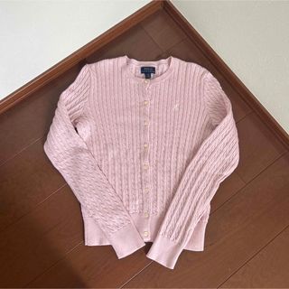 ポロラルフローレン(POLO RALPH LAUREN)のラルフローレン　ポロ　ピンク　ケーブルニットカーディガン(カーディガン)