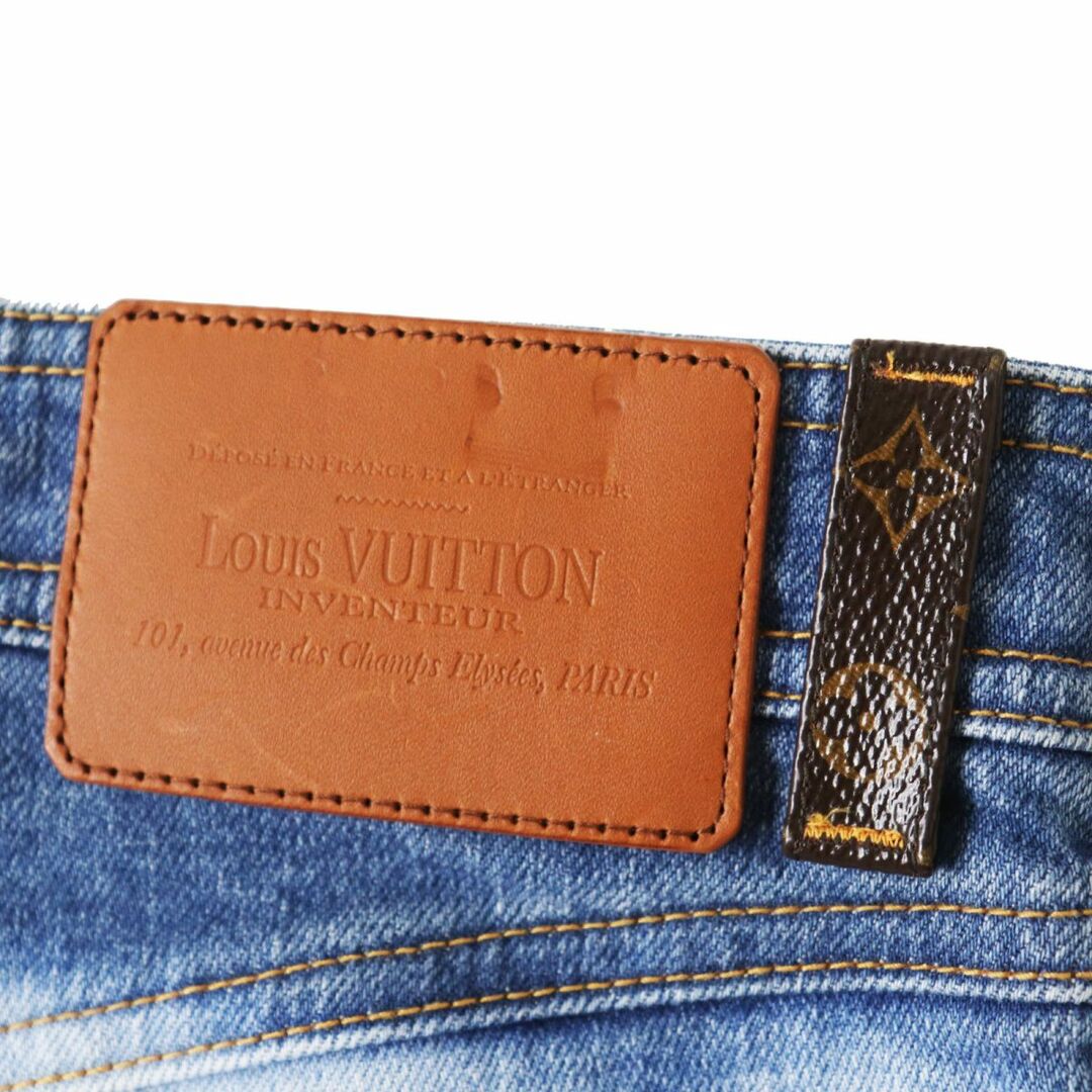 LOUIS VUITTON(ルイヴィトン)の未使用品◎正規品 日本製 ルイヴィトン 1A5JIQ DENIM SHORTS グラデーション デニムショートパンツ インディゴ 38 定11万 レディースのパンツ(ショートパンツ)の商品写真