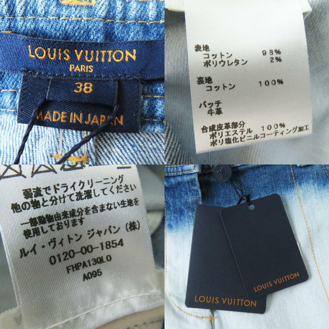 LOUIS VUITTON(ルイヴィトン)の未使用品◎正規品 日本製 ルイヴィトン 1A5JIQ DENIM SHORTS グラデーション デニムショートパンツ インディゴ 38 定11万 レディースのパンツ(ショートパンツ)の商品写真