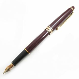 モンブラン(MONTBLANC)の良品△MONTBLANC モンブラン マイスターシュテュック #144 ペン先14K Mニブ ホワイトスター 万年筆 ボルドー×ゴールド ドイツ製 人気◎(ペン/マーカー)