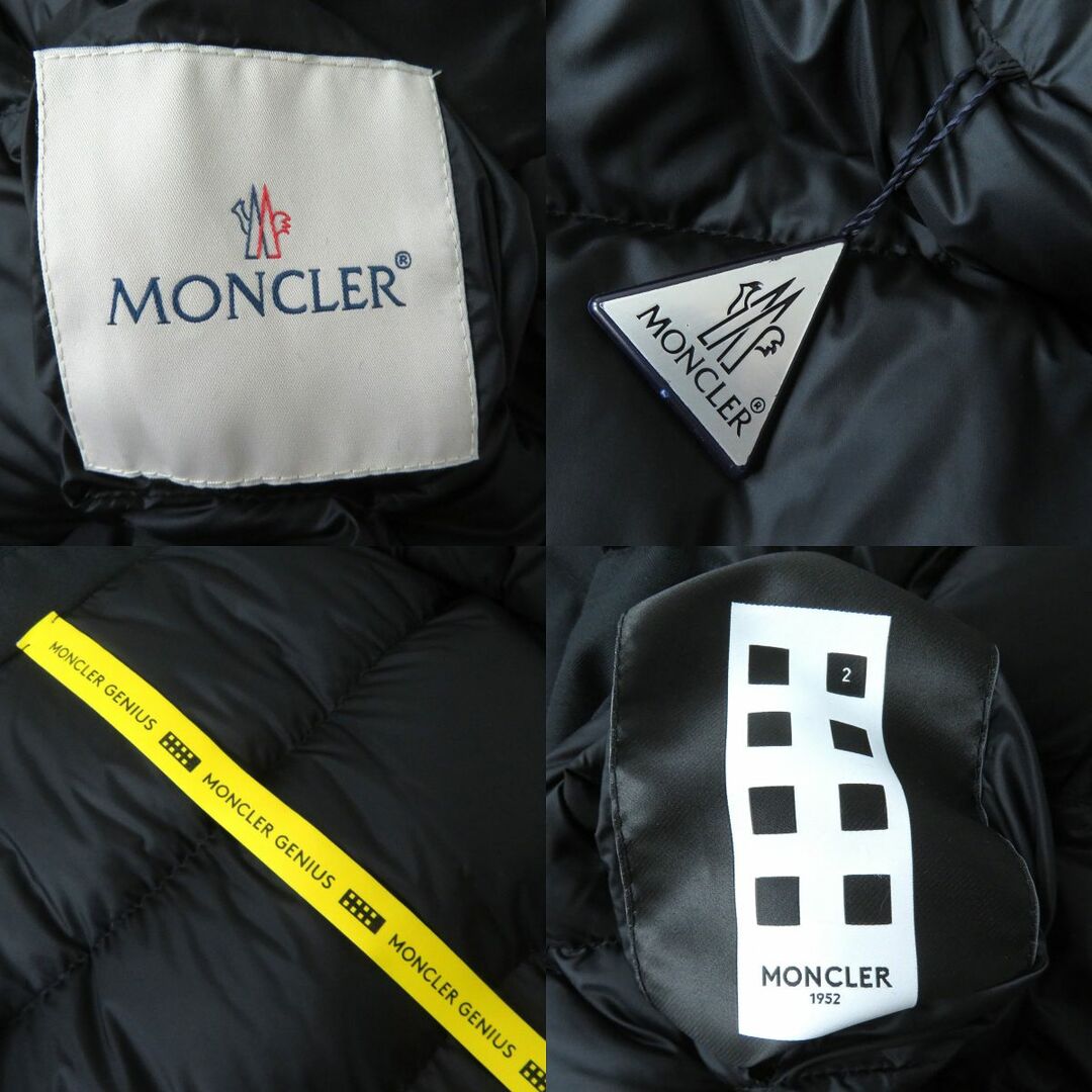 MONCLER(モンクレール)の美品△正規品 19-20AW MONCLER GENIUS 2 モンクレールジーニアス MEZEN 美シルエット ロング ダウンコート レディース ブラック 黒 0 伊製 レディースのジャケット/アウター(ダウンコート)の商品写真