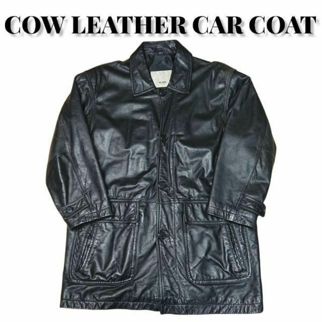 古着 レザー カーコート 牛革 レザージャケット LEATHER 菅田将 古着 レザー カーコート 牛革 レザージャケット LEATHER 菅田将
