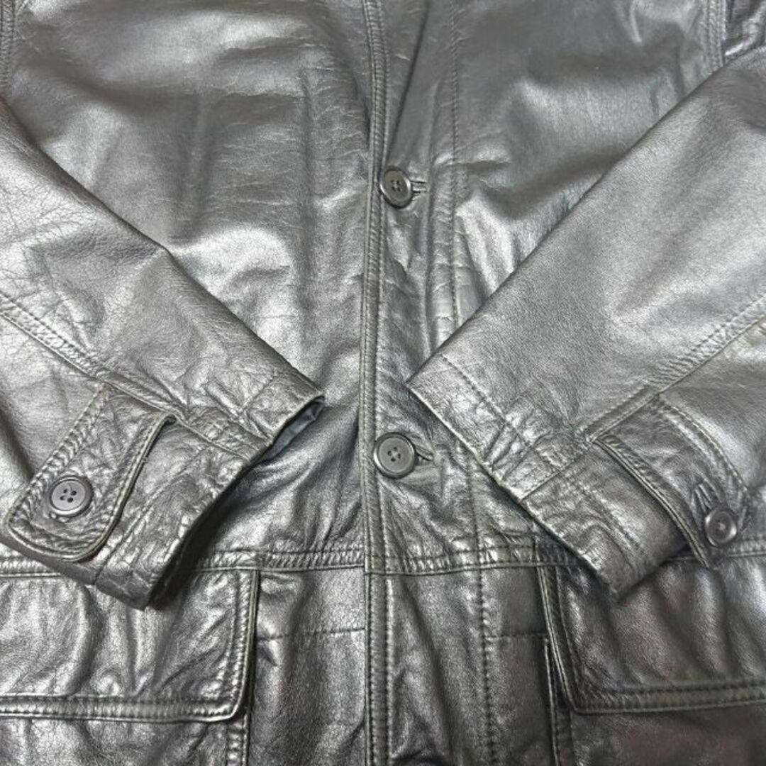 古着 レザー カーコート 牛革 レザージャケット LEATHER 菅田将 古着 レザー カーコート 牛革 レザージャケット LEATHER 菅田将