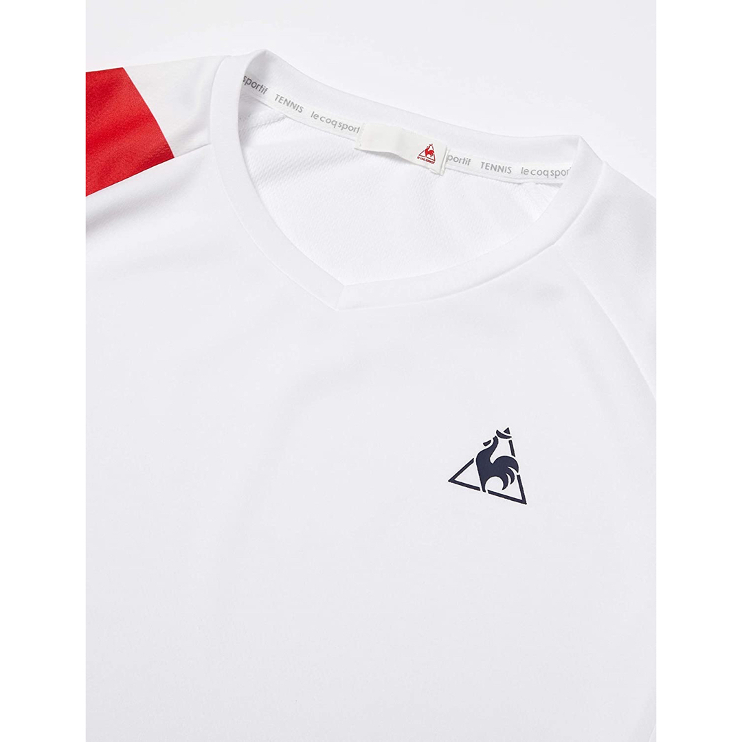 ルコックスポルティフ テニスウェア半袖Tシャツ QTMQJA00白 ルコックスポルティフ テニスウェア半袖Tシャツ QTMQJA00白