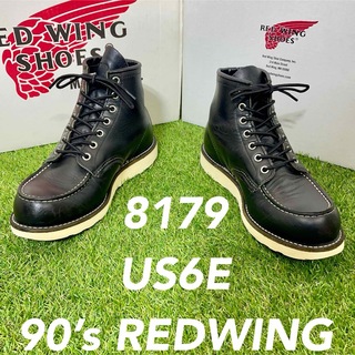 レッドウィング(REDWING)の【安心品質0252】8179廃盤レッドウイング送料無料US6E旧羽タグ　ブーツ(ブーツ)