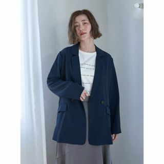 イェッカヴェッカ(YECCA VECCA)の【ネイビー】テーラードロングジャケット/24SS(その他)