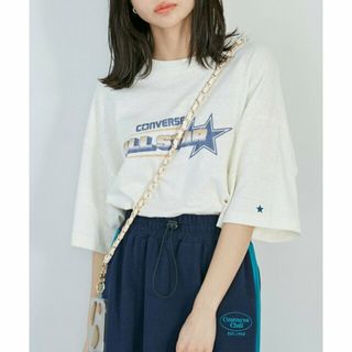 ヴィス(ViS)の【キナリ系（18）】【CONVERSE】プリントBIGTシャツ(カットソー(長袖/七分))