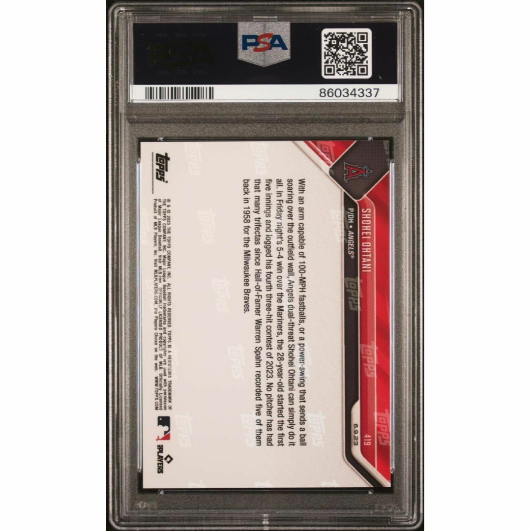 PSA10 大谷翔平 2023 Topps Now #419 PSA10 大谷翔平 2023 Topps Now #419