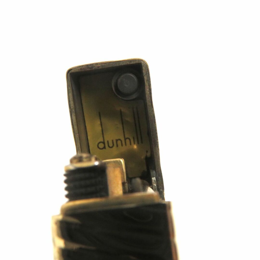 Dunhill(ダンヒル)の極美品▼dunhill ダンヒル ストライプ柄 スクエア アウタージャケット 18K ローラー式 ガスライター ゴールド スイス製 総重量98.8g ケース メンズのファッション小物(タバコグッズ)の商品写真