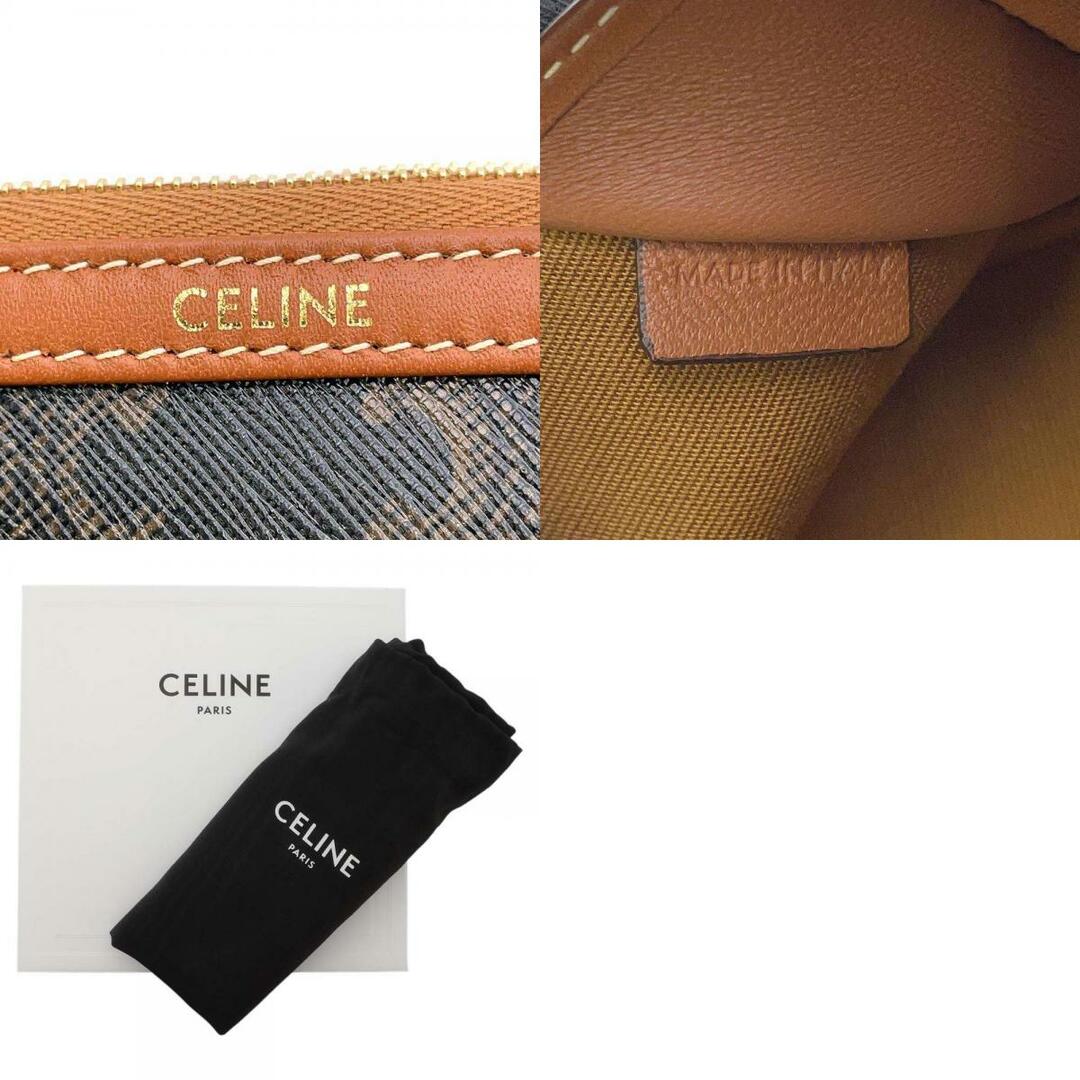 celine(セリーヌ)のセリーヌ チェーンショルダーバッグ トリオンフ ミニ ポーチ 10E382CBX CELINE ポシェット ブラウン レディースのファッション小物(ポーチ)の商品写真