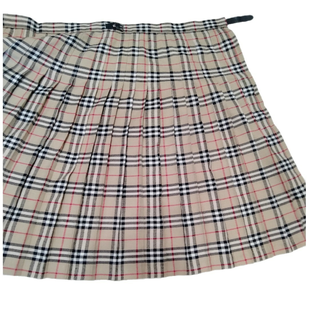 BURBERRY(バーバリー)のバーバリーロンドン 巻きスカート プリーツ ノバチェック 裏地 ベージュ XL レディースのスカート(ひざ丈スカート)の商品写真