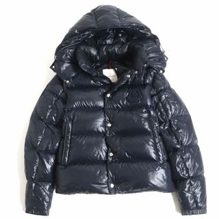 モンクレール(MONCLER)の美品▼20-21AW MONCLER モンクレール TARNOS フード/ワッペン付 2WAY WZIP ダウンジャケット/ベスト 紺 2 メンズ 正規 ハンガー・タグ付(ダウンジャケット)