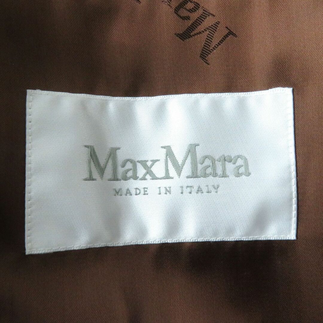 Max Mara(マックスマーラ)の極美△正規 白タグ MaxMara マックスマーラ RIALTO リアルト レディース キャメル100% フーデッド ラップコート ガウンコート 茶色 40 伊製 レディースのジャケット/アウター(ロングコート)の商品写真