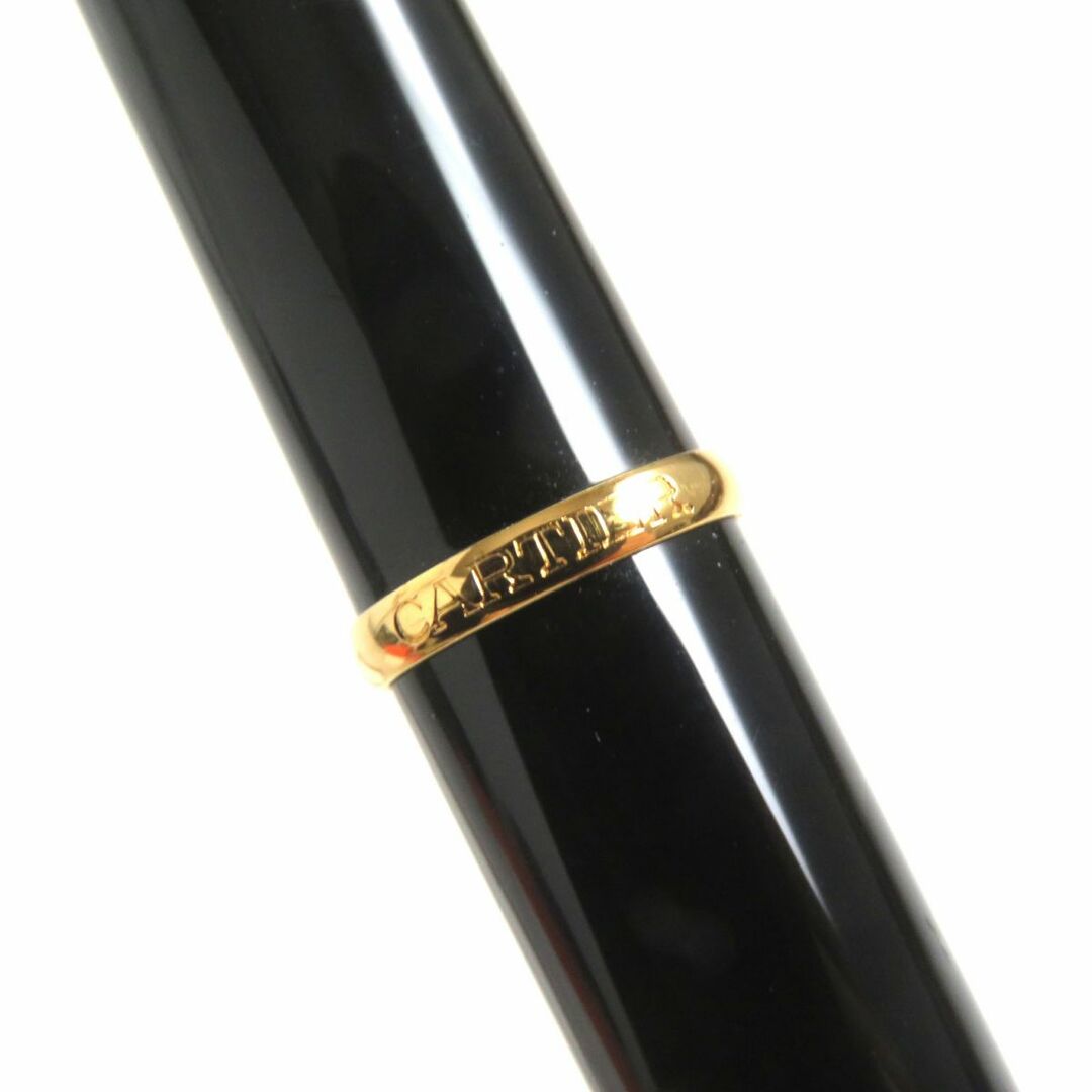 Cartier(カルティエ)の極美品▼Cartier カルティエ ミニディアボロ ドゥ カルティエ ブルージュムストーン ツイスト式 ボールペン 黒×ゴールド 筆記◎ ケース付 インテリア/住まい/日用品の文房具(ペン/マーカー)の商品写真