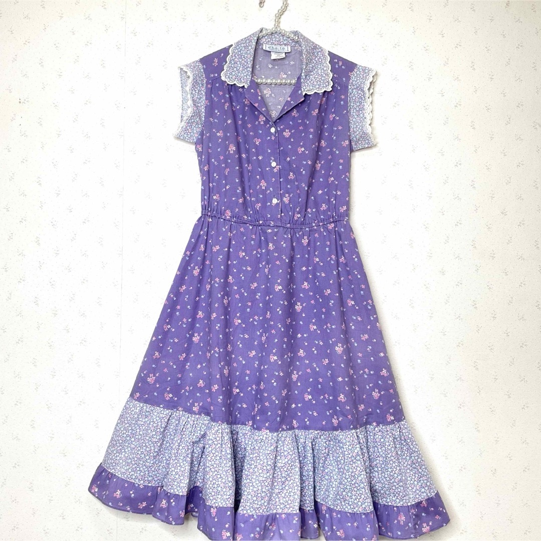 Grimoire - ヴィンテージ ワンピース 古着 ドレス 小花柄 Grimoire - ヴィンテージ ワンピース 古着 ドレス 小花柄