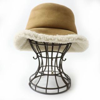 クリスチャンディオール(Christian Dior)の未使用品◎正規品 フランス製 Christian Dior クリスチャン ディオール 11DSG923A840 レディース  ボブ ムートンハット 57 キャメル タグ付(ハット)
