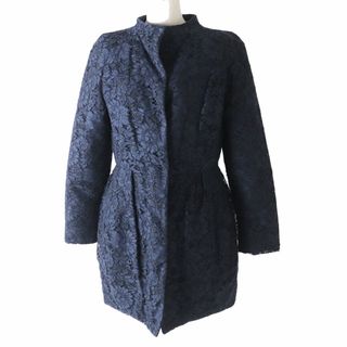 未使用品◎正規品 伊製 VALENTINO sub-zero couture ヴァレンティノ HBC36S00-VS6638B レディース レースダウンコート ネイビー 42 タグ付　m16-st30306-396